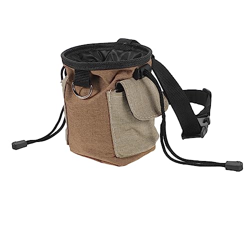 UPKOCH Snackpaket Für Haustiere Hunde -Snack -Beutel Trainingstasche Behandeln Abfall Ausbildung Tasche Für Hundeleckereien Hundetasche Tasche Für Hundesnacks Oxford-Stoff Light Brown von UPKOCH