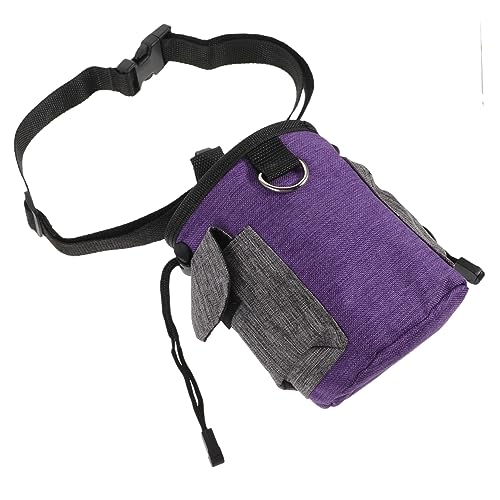 UPKOCH Snackpaket für Haustiere behandeln Ausbildung Hund Reisetasche Taille Hundetasche hundefutterbeutel Dog Treat Bag Snack-Tasche Tragbare Snacktasche für Hunde Oxford-Stoff Violett von UPKOCH