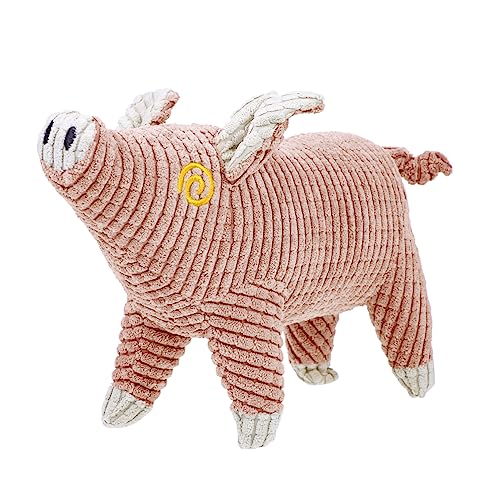 UPKOCH Sprachresistenter Haustier -Quietschspielzeug Beißspielzeug für Welpen Kauer quietschend Kauspielzeug in Schweineform Schwein Maiswolle Coffee von UPKOCH