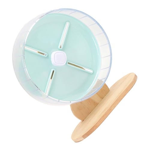 UPKOCH Stabiles Superleises Hamsterrad mit Holzständer Geräuscharmes Laufrad für Hamster Igel Ratten und Chinchillas Geeignet als Käfigzubehör für Kleine Haustiere von UPKOCH