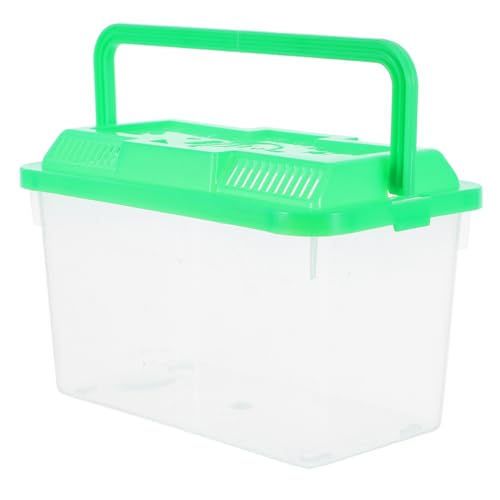 UPKOCH Tragbarer Fisch und Hamstertransportbehälter Transparente Terrarium Box mit Belüftung Handgriffen und Modernem Design für Fische Schildkröten und Kleintiere für Unterwegs von UPKOCH
