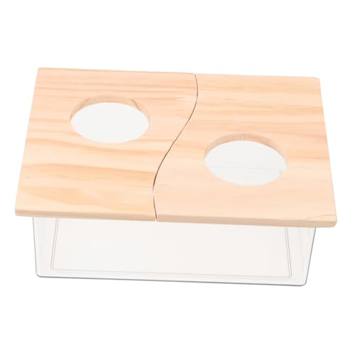 UPKOCH Transparente Hamster Badewanne mit Anti Splash Design Sandbad mit Abdeckung Vielseitiges Hamster Badezimmer und Toilette für Kleine Nager Einfach zu Reinigen und Aufzustellen von UPKOCH