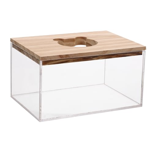 UPKOCH Transparente Hamster Sandbad Box mit Holzdeckel Wiederverwendbar als Badewanne und Toilette für Hamster Rennmäuse und Chinchillas Kleintier Badezimmer Baden UPKOCH Transparente Hamster Sandbad Box mit Holzdeckel Wiederverwendbar als Badewanne und Toilette für Hamster Rennmäuse und Chinchillas Kleintier Badezimmer Baden von UPKOCH