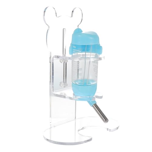 UPKOCH Transparenter Auslaufsicherer Haustier trinkflaschenhalter mit Verstellbarer Größe Automatischer Wasserspender für Hamster Kaninchen Kleine Hunde und Katzen von UPKOCH