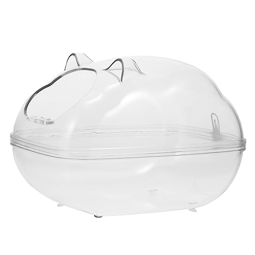 UPKOCH Transparenter Hamster Sandbad Behälter mit Rutschfestem Boden Langlebiges Badewannen Design Vielseitig als Hamsterbad Futter und Toilettenbehälter Einfache Kleines Zubehör für von UPKOCH