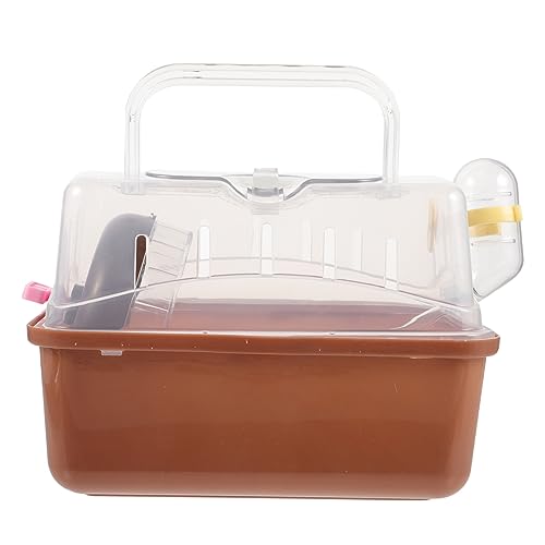 UPKOCH Transparenter Tragbarer Hamsterkäfig mit Dach für Hamster Meerschweinchen und Kleine Tiere Reisen Sicheres und Geräumiges Design von UPKOCH