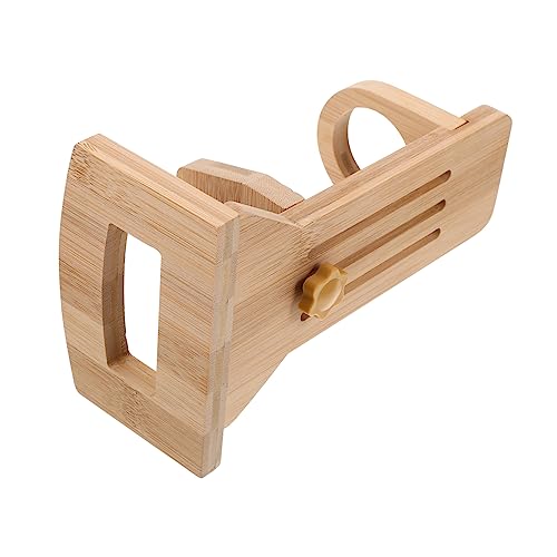 UPKOCH Trinkbrunnen Halterung Gestell Klein Wasserflasche Hamster Trinker Kaninchen Geformt Stand Drinnen Hasenflaschenständer Chinchilla-flaschenhalter Chinchilla-Accessoire Khaki Bambus von UPKOCH