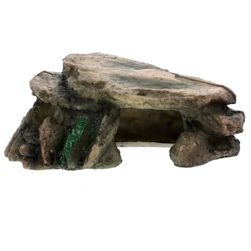 UPKOCH Turtle Climbing Platform Natürliche Dekoration für Aquarien und Terrarien Versteck und Ruheplatz für Schildkröten und Geckos Lebensnahe Gestaltung für Reptilienhabitate von UPKOCH