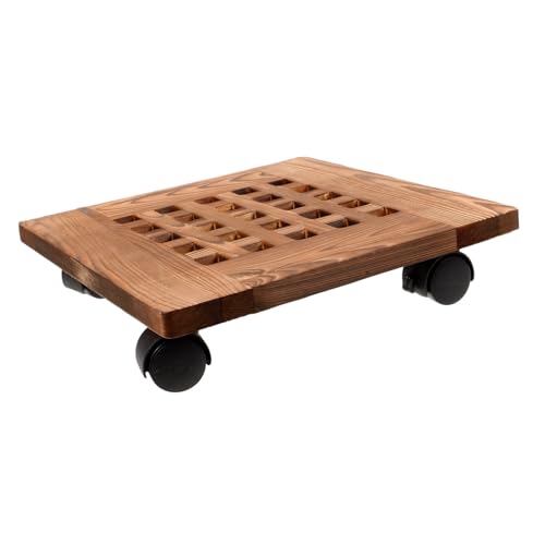 UPKOCH Universal Wheel Blumentopf Basis Anlage Rollbare Pflanzenständer Mit Rädern Handy, Mobiltelefon Groß Hauspflanze Beweglich Auf Rädern Für Drinnen Rollen Tabletts Holz Light Brown von UPKOCH