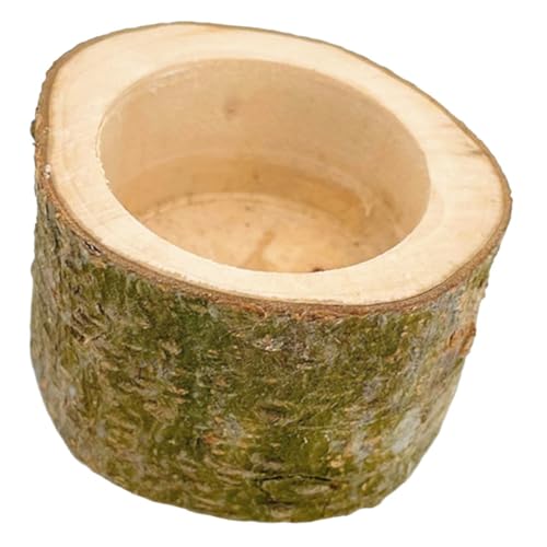 UPKOCH Verschleißfeste Holzschüssel für Hamster und Chinchillas Glatte Oberfläche Praktische Futter und Wasserschale Leicht zu Reinigen Geeignet für Kaninchen und Meerschweinchen von UPKOCH