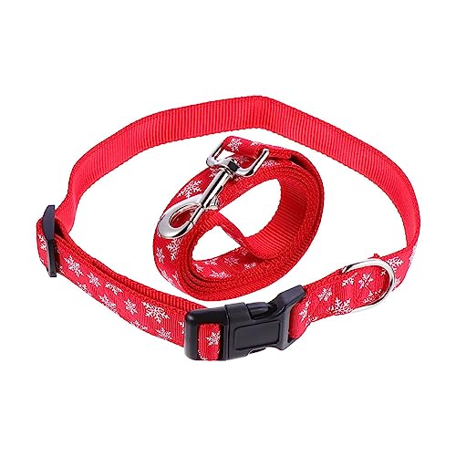 UPKOCH Verstellbares Hundehalsband und Leine Set mit Weihnachts Schneeflockenmotiv Hautfreundliches Material Angenehmer Festliches Design Geeignet für Mittelgroße Hunde XL UPKOCH Verstellbares Hundehalsband und Leine Set mit Weihnachts Schneeflockenmotiv Hautfreundliches Material Angenehmer Festliches Design Geeignet für Mittelgroße Hunde XL von UPKOCH