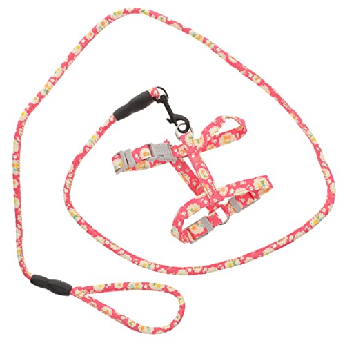 UPKOCH Verstellbares Katzengeschirr Mit Leine Für Kleine Und Mittelgroße Katzen Ergonomisches Design Sicher Für Outdoor Aktivitäten Mit Blumenmuster von UPKOCH