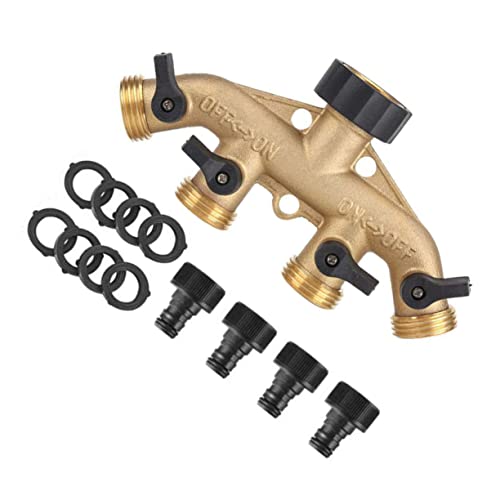 UPKOCH Verteiler Messing Kugelhahn mit Hebeldesign für Gartenbewässerung mit Schaltern und Dichtungen Eu Standard Korrosionsbeständig von UPKOCH