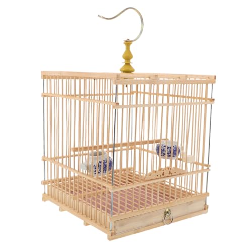 UPKOCH Vintage Vogelkäfig Rechteckig mit Abnehmbarem Bodenfach und Türverschluss Langlebig Carbonisiert Stilvoll Vogelgerecht für Zebrafinken und Zosterops Dekorativ für Zuhause und von UPKOCH