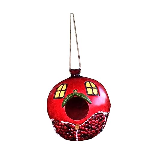 UPKOCH Vogelhaus Anhänger Aus Harz Im Granatapfel Design Kreative Garten Dekoration Für Outdoor Vogel Nest Adornment Rot Für Gartenliebhaber Und Vogelfreunde UPKOCH Vogelhaus Anhänger Aus Harz Im Granatapfel Design Kreative Garten Dekoration Für Outdoor Vogel Nest Adornment Rot Für Gartenliebhaber Und Vogelfreunde von UPKOCH