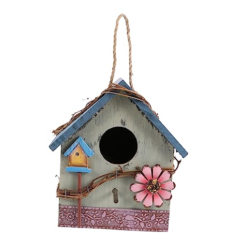 UPKOCH Vogelhaus zum Aufhängen im Freien Ornamente hängend Nest Papagei im Freien Vogel- Häuser Vogelhaus-Aufhänger Vogelhäuschen aus Holz für draußen hölzern Green UPKOCH Vogelhaus zum Aufhängen im Freien Ornamente hängend Nest Papagei im Freien Vogel- Häuser Vogelhaus-Aufhänger Vogelhäuschen aus Holz für draußen hölzern Green von UPKOCH
