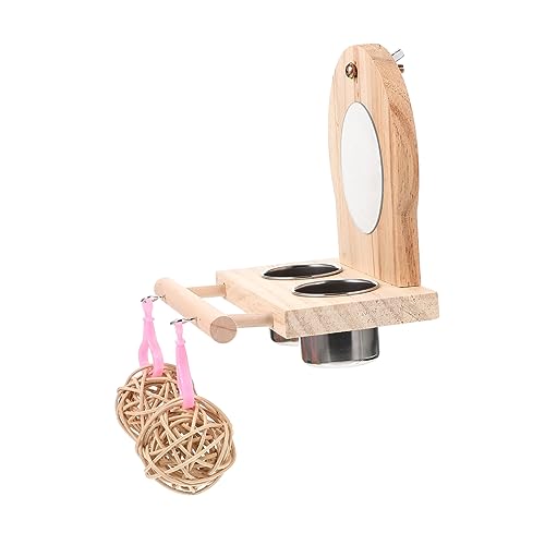 UPKOCH Vogelspielzeug Aus Holz Und Edelstahl Vogelsitzstangenständer Mit Futter Und Wasserspender Vogelfutterstange Und Spielplatz Für Papageien Sittiche Und Ziervögel UPKOCH Vogelspielzeug Aus Holz Und Edelstahl Vogelsitzstangenständer Mit Futter Und Wasserspender Vogelfutterstange Und Spielplatz Für Papageien Sittiche Und Ziervögel von UPKOCH