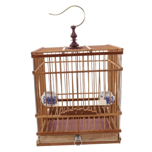 UPKOCH Vogelkäfig aus Vogelkäfig Vogelhaus mit Balkon Käfig für Nymphensittiche Metall Hellbraun UPKOCH Vogelkäfig aus Vogelkäfig Vogelhaus mit Balkon Käfig für Nymphensittiche Metall Hellbraun von UPKOCH