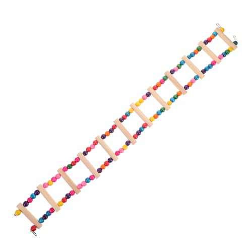 UPKOCH Vogelleiter Schaukelspielzeug aus Langlebigem Holz und Metall Multifunktional zum Klettern Schaukeln und Kauen Geeignet für Papageien Sittiche und Kleine Vögel Fördert von UPKOCH