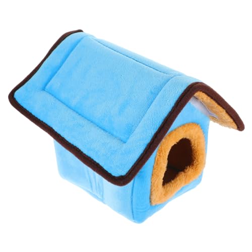UPKOCH Warmes Hamsterhaus Kleintier Unterschlupf Halbgeschlossenes Haustiernest Abnehmbar Waschbar Für Winter Meerschweinchen Ratten Spielplatz von UPKOCH