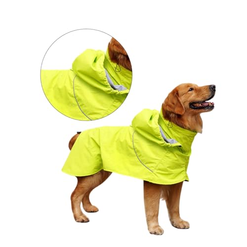 UPKOCH Wasserdichter Nylon hunderegenmantel mit Hohem Kragen und Verstellbarem Sitz Atmungsaktive Regenjacke für Kleine bis Mittlere Hunde Praktischer Regenschutz für Nasse Tage von UPKOCH