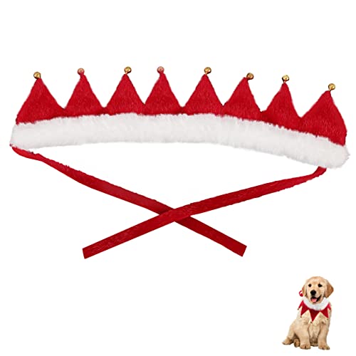 UPKOCH Weihnachtlicher Hundehalskragen Mit Glocken Leichter Und Atmungsaktiver Kragenschal Für Haustiere Für Katzen Und Festliche Tierpartyzubehör Dekoration von UPKOCH