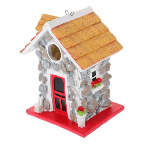UPKOCH Wetterfestes Schweres Resin Vogelhaus zum Aufhängen Robustes Garten Nistplatz Wetterbeständig für Außenbereich Dekoratives Vogelhaus für Baum Balkon Terrasse und Garten von UPKOCH