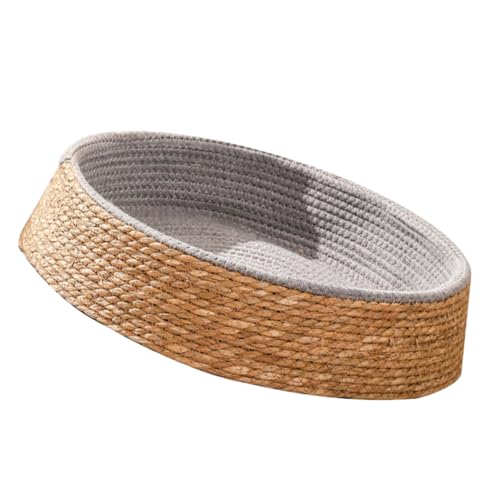 UPKOCH Woven Rattan Katzen und Hundebett Rundes Atmungsaktives Haustiernest aus Naturmaterialien Pflegeleicht und Komfortabel für Kleine und Mittelgroße Haustiere Hellbraun UPKOCH Woven Rattan Katzen und Hundebett Rundes Atmungsaktives Haustiernest aus Naturmaterialien Pflegeleicht und Komfortabel für Kleine und Mittelgroße Haustiere Hellbraun von UPKOCH