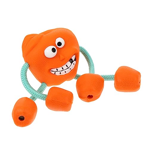 UPKOCH Zahnseilekugelspielzeug Ball Kauer Hund Welpen Kauen Haustier Zahnen Beißen Ausgestopft Zäh Anregend Groß Interaktives Welpenspielzeug Gummi Orange UPKOCH Zahnseilekugelspielzeug Ball Kauer Hund Welpen Kauen Haustier Zahnen Beißen Ausgestopft Zäh Anregend Groß Interaktives Welpenspielzeug Gummi Orange von UPKOCH