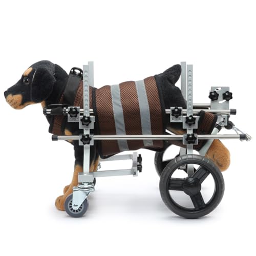 UPWONEC Hunde Walking Disability Cart, Ältere Hunderücker, Allradverstellbarer Hilfskarren Mit Karrengriff, Geeignet Für Hunde Mit Begrenzter Mobilität,Braun UPWONEC Hunde Walking Disability Cart, Ältere Hunderücker, Allradverstellbarer Hilfskarren Mit Karrengriff, Geeignet Für Hunde Mit Begrenzter Mobilität,Braun von UPWONEC