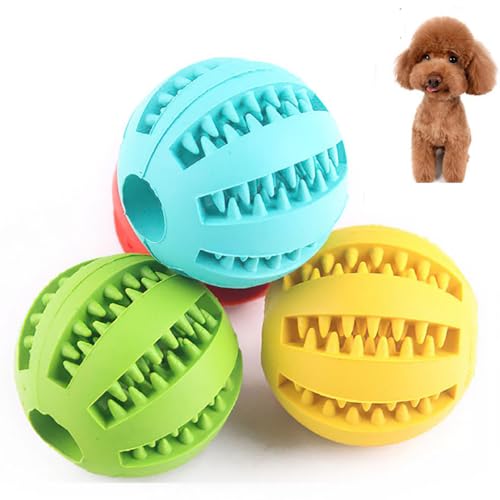 UQMIQURA Hundespielzeug Ball, 4 Stück Hund Feeder Ball, 5cm Hundeball Robuster Hunde Ball, Hundeball mit Zahnpflege-Funktion, Bissfestes Hundespielzeug, Naturgummi Hund Feeder Ball für Kleine Hunde UQMIQURA Hundespielzeug Ball, 4 Stück Hund Feeder Ball, 5cm Hundeball Robuster Hunde Ball, Hundeball mit Zahnpflege-Funktion, Bissfestes Hundespielzeug, Naturgummi Hund Feeder Ball für Kleine Hunde von UQMIQURA
