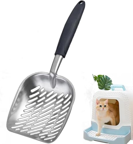 UQMIQURA Katzenklo Schaufel, Katzenstreu Schaufel Metall, Antihaft-katzenstreuschaufel Robustem Aluminium Langlebige Metall Katzenklo Schaufel für Haustier Katzen Kätzchen - Schwarz UQMIQURA Katzenklo Schaufel, Katzenstreu Schaufel Metall, Antihaft-katzenstreuschaufel Robustem Aluminium Langlebige Metall Katzenklo Schaufel für Haustier Katzen Kätzchen - Schwarz von UQMIQURA