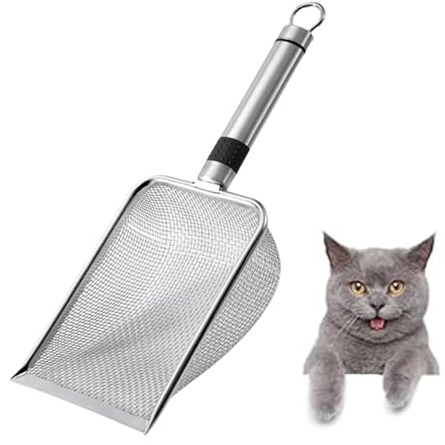 UQMIQURA Katzenschaufel Edelstahl für Katzenklo, 3.8mm Porengröße Katzenstreuschaufel Aus Metall, Antihaft-katzenstreuschaufel, Cat Litter Scoop Aluminiumlegierung, Katzenschaufel Für Katzenklo UQMIQURA Katzenschaufel Edelstahl für Katzenklo, 3.8mm Porengröße Katzenstreuschaufel Aus Metall, Antihaft-katzenstreuschaufel, Cat Litter Scoop Aluminiumlegierung, Katzenschaufel Für Katzenklo von UQMIQURA