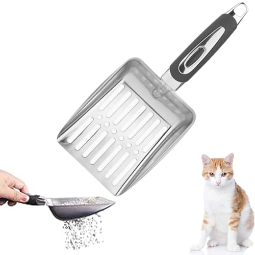 UQMIQURA Katzenstreuschaufel, Edelstahl Cat Litter Scoop, Katzenklo Schaufel, Katzenschaufel Katzenklo, Schnell Gesiebtes Katzenstreu, Schaufel Katzenklo für Katzentoilette, Katzen, Hund UQMIQURA Katzenstreuschaufel, Edelstahl Cat Litter Scoop, Katzenklo Schaufel, Katzenschaufel Katzenklo, Schnell Gesiebtes Katzenstreu, Schaufel Katzenklo für Katzentoilette, Katzen, Hund von UQMIQURA