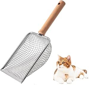 UQMIQURA Katzenstreuschaufel, Katzenstreuschaufel aus Metall, 5mm Porengröße Kotschaufel aus Metall mit Komfortgriff, Robustes Katzenstreu, Reinigungswerkzeug UQMIQURA Katzenstreuschaufel, Katzenstreuschaufel aus Metall, 5mm Porengröße Kotschaufel aus Metall mit Komfortgriff, Robustes Katzenstreu, Reinigungswerkzeug von UQMIQURA