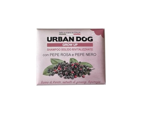 Urban DOG Solido Grow Up Shampoo mit rosa Pfeffer und schwarzem Pfeffer, 100 g, revitalisierendes Shampoo Urban DOG Solido Grow Up Shampoo mit rosa Pfeffer und schwarzem Pfeffer, 100 g, revitalisierendes Shampoo von URBAN DOG