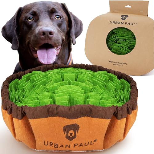 URBAN PAUL® Schnüffelteppich für Hunde - Beste Materialien - extrem widerstandsfähiges Intelligenzspielzeug für Hunde - größenverstellbar und waschbar (grün) von URBAN PAUL