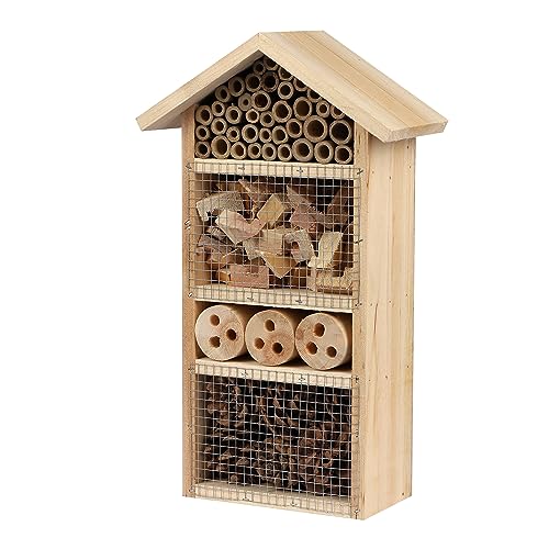 33x20x10cm Natürliche Umweltfreundliche Bug Bee Insekt Hängen Haus Holz Hotel für Bienen Schmetterlinge Insekten im Garten von URBNLIVING