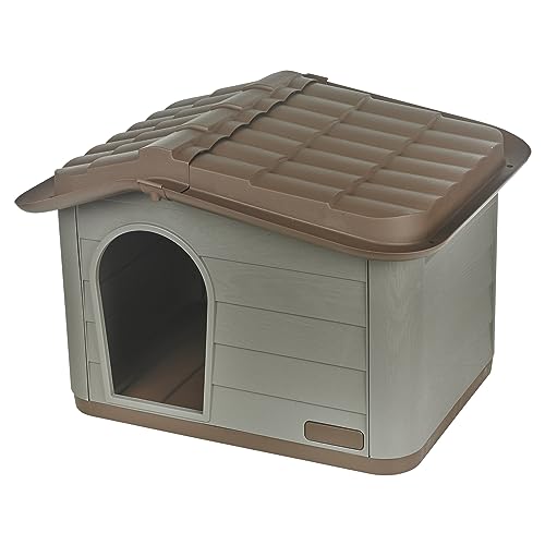 Hundehütte, klein, groß, robust, einfache Montage, Kunststoff, langlebig, für drinnen und draußen, Garten, Terrasse (klein) von URBNLIVING