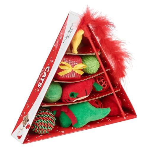 URBNLIVING 11pcs Katze Nette Spielzeug Weihnachten Xmas Katzenminze Bälle Maus Rollenspiel Set von URBNLIVING