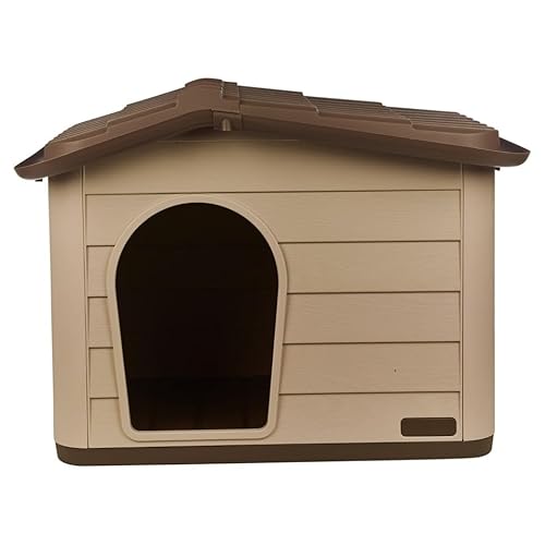 URBNLIVING Hundehütte aus Kunststoff für kleine mittelgroße Hunde, strapazierfähiger Innen- und Außenbereich, leicht abwischbare Oberfläche, Belüftung, leicht, tragbar, witterungsbeständig, 2 Größen URBNLIVING Hundehütte aus Kunststoff für kleine mittelgroße Hunde, strapazierfähiger Innen- und Außenbereich, leicht abwischbare Oberfläche, Belüftung, leicht, tragbar, witterungsbeständig, 2 Größen von URBNLIVING