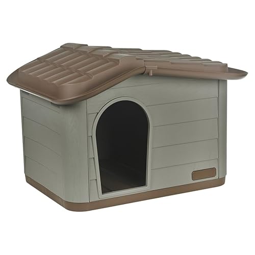 URBNLIVING Hundehütte aus Kunststoff für kleine mittelgroße Hunde, strapazierfähiger Innen- und Außenbereich, leicht abwischbare Oberfläche, Belüftung, leicht, tragbar, witterungsbeständig, 2 Größen URBNLIVING Hundehütte aus Kunststoff für kleine mittelgroße Hunde, strapazierfähiger Innen- und Außenbereich, leicht abwischbare Oberfläche, Belüftung, leicht, tragbar, witterungsbeständig, 2 Größen von URBNLIVING
