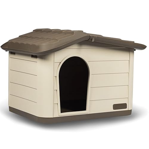 URBNLIVING Hundehütte aus Kunststoff für kleine mittelgroße Hunde, strapazierfähiger Innen- und Außenbereich, leicht abwischbare Oberfläche, Belüftung, leicht, tragbar, witterungsbeständig, 2 Größen URBNLIVING Hundehütte aus Kunststoff für kleine mittelgroße Hunde, strapazierfähiger Innen- und Außenbereich, leicht abwischbare Oberfläche, Belüftung, leicht, tragbar, witterungsbeständig, 2 Größen von URBNLIVING