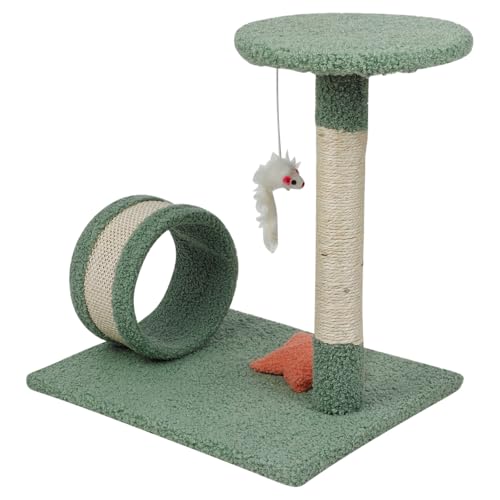 URBNLIVING Kratzbaum mit Ständer, mehrstufiges Design mit hängendem Mausspielzeug Krallenkratzer und Spielspielzeug URBNLIVING Kratzbaum mit Ständer, mehrstufiges Design mit hängendem Mausspielzeug Krallenkratzer und Spielspielzeug von URBNLIVING