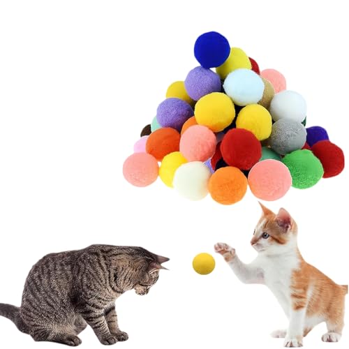 URCHUZE Bunte Plüschbälle für Katzen, 3 cm, 100 Stück Leichtgewicht, Geräuschlos, Waschbar, Mehrfarbig Katzenspielzeug für Katzen, Katzen im Innenbereich zum Fangen von Chase URCHUZE Bunte Plüschbälle für Katzen, 3 cm, 100 Stück Leichtgewicht, Geräuschlos, Waschbar, Mehrfarbig Katzenspielzeug für Katzen, Katzen im Innenbereich zum Fangen von Chase von URCHUZE