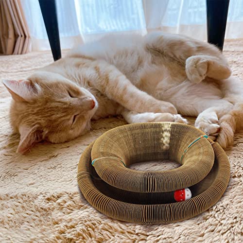 Katzen Kratzbrett, Magic Organ Cat Scratching Board, kratzpappe für Katzen mit Spielzeug Glocke Ball, Magisches Faltbares Wellpappenpapier Interaktives Kratzspielzeug, für Katzen Katzen Kratzbrett, Magic Organ Cat Scratching Board, kratzpappe für Katzen mit Spielzeug Glocke Ball, Magisches Faltbares Wellpappenpapier Interaktives Kratzspielzeug, für Katzen von URCheers