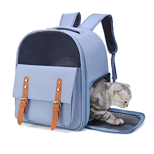 Katzenrucksack Hunderucksack für Katzen und Kleine Hunde,Faltbare Haustier Rucksack mit Netzfenster Tragbare Katzentasche mit Atmungsaktivem Netz Hund Rucksack mit Breiten Bequemen Schultergurte von URFEDA