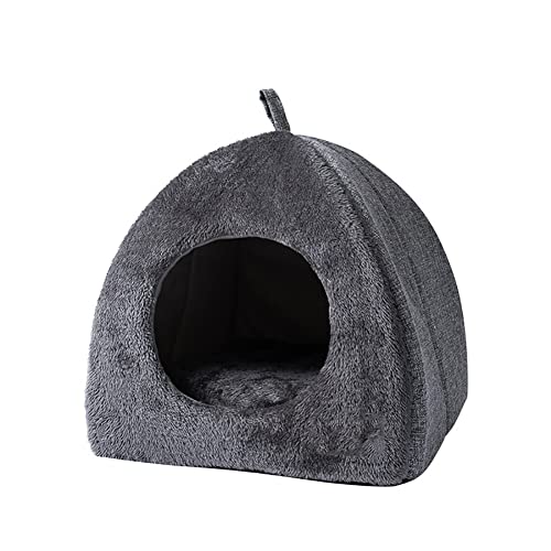 URFEDA Katzenbett Haustierhöhle Bett Weiches Katzenhaus mit waschbaren Kissen, Gemütliches Katzenzelt Katzennest Bett Warm Katzenhöhle Schlafbett für Katzen Welpen Gemütliches Haustier Kissen Bett von URFEDA