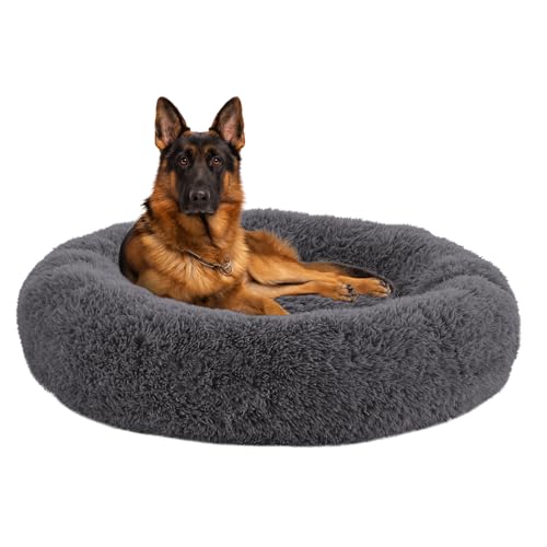 URGVANZ PET Beruhigendes Hundebett, Anti-Angst-Donut-Hundebett für kleine, mittelgroße und große Hunde, waschbar, Plüsch, flauschig, für den Innenbereich, Katze, Kätzchen, rundes Kuschelkissen URGVANZ PET Beruhigendes Hundebett, Anti-Angst-Donut-Hundebett für kleine, mittelgroße und große Hunde, waschbar, Plüsch, flauschig, für den Innenbereich, Katze, Kätzchen, rundes Kuschelkissen von URGVANZ PET