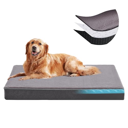 URGVANZ PET Momery Schaumstoff-Hundebett, Hundebetten für große Hunde, orthopädisches Plüsch-Hundebett für ältere und arthritische Hunde, wasserdichtes Futter, 104 cm URGVANZ PET Momery Schaumstoff-Hundebett, Hundebetten für große Hunde, orthopädisches Plüsch-Hundebett für ältere und arthritische Hunde, wasserdichtes Futter, 104 cm von URGVANZ PET